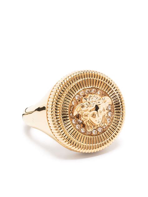 versace medusa signet ring|versace medusa ring men.